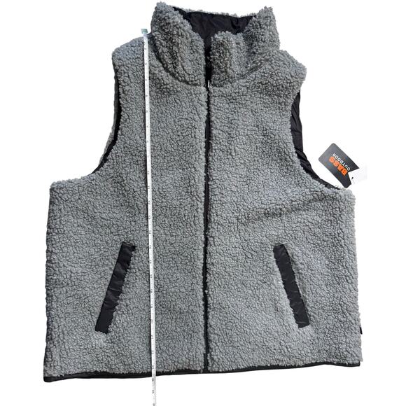 BASS OUTDOOR Women's Reversible Zip-Front Vest BLACK/GRAY NWT SIZE M - Picture 13 of 13
